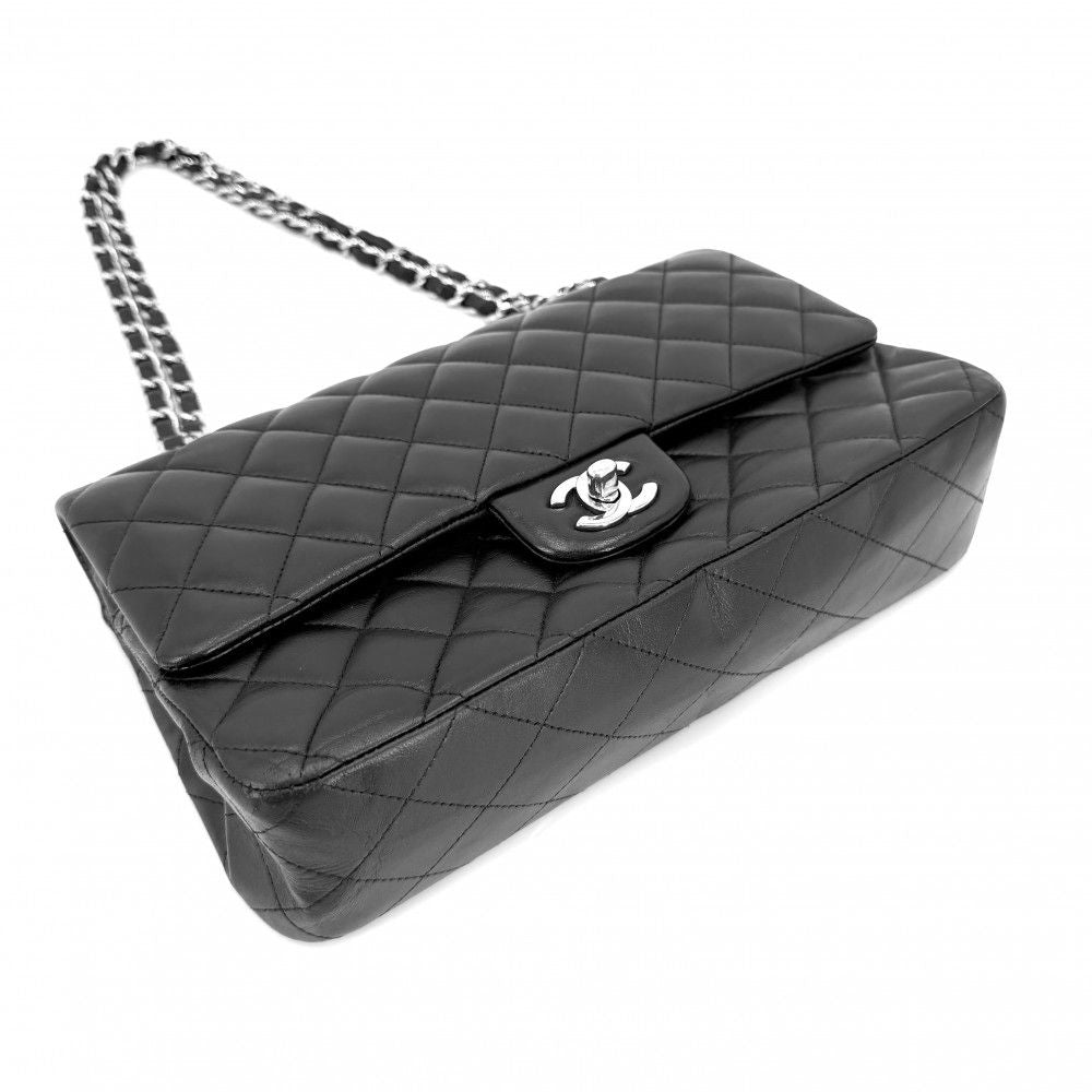 Chanel Shoulder Bag Quilted 25 Double Chain Flap Crossbody CC Logo Turnlock — view 3