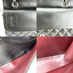 Chanel Shoulder Bag Quilted 25 Double Chain Flap Crossbody CC Logo Turnlock — view 8