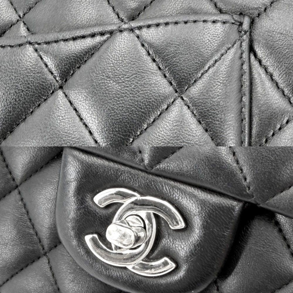 Chanel Shoulder Bag Quilted 25 Double Chain Flap Crossbody CC Logo Turnlock — view 9