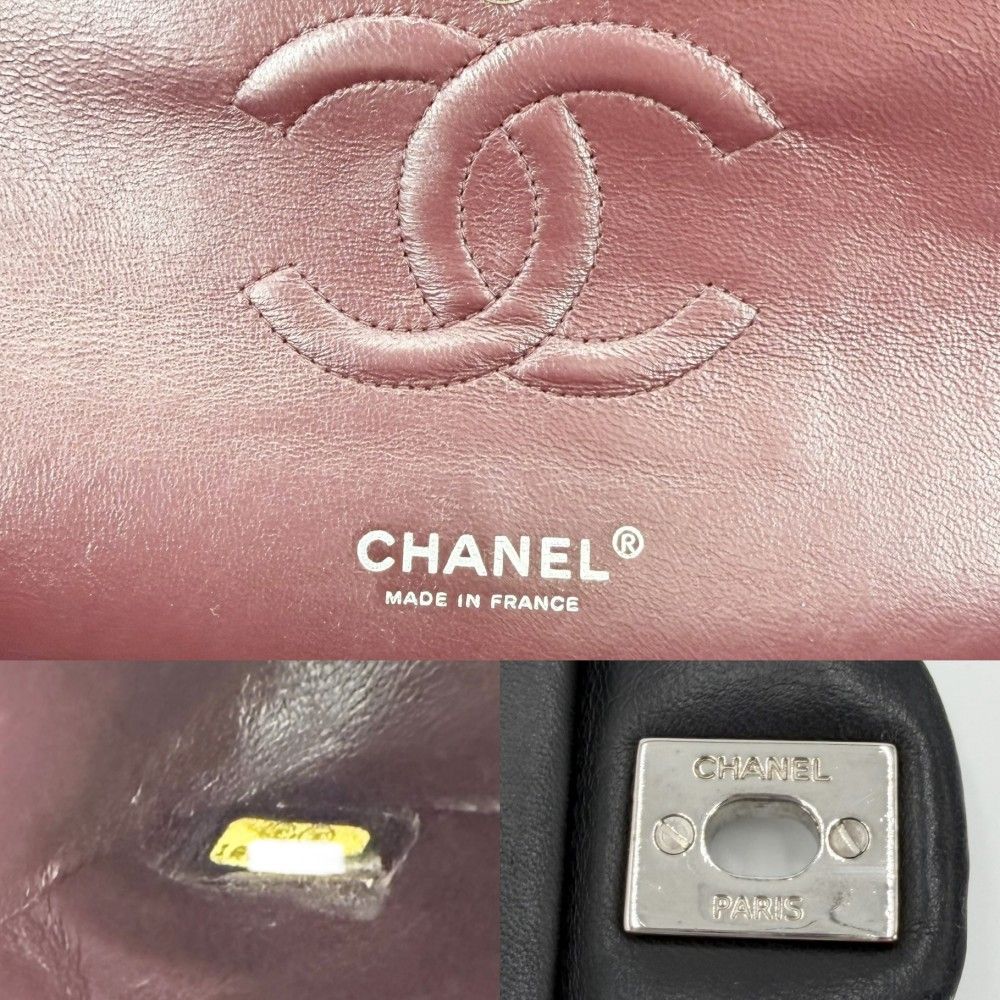 Chanel Shoulder Bag Quilted 25 Double Chain Flap Crossbody CC Logo Turnlock — view 6