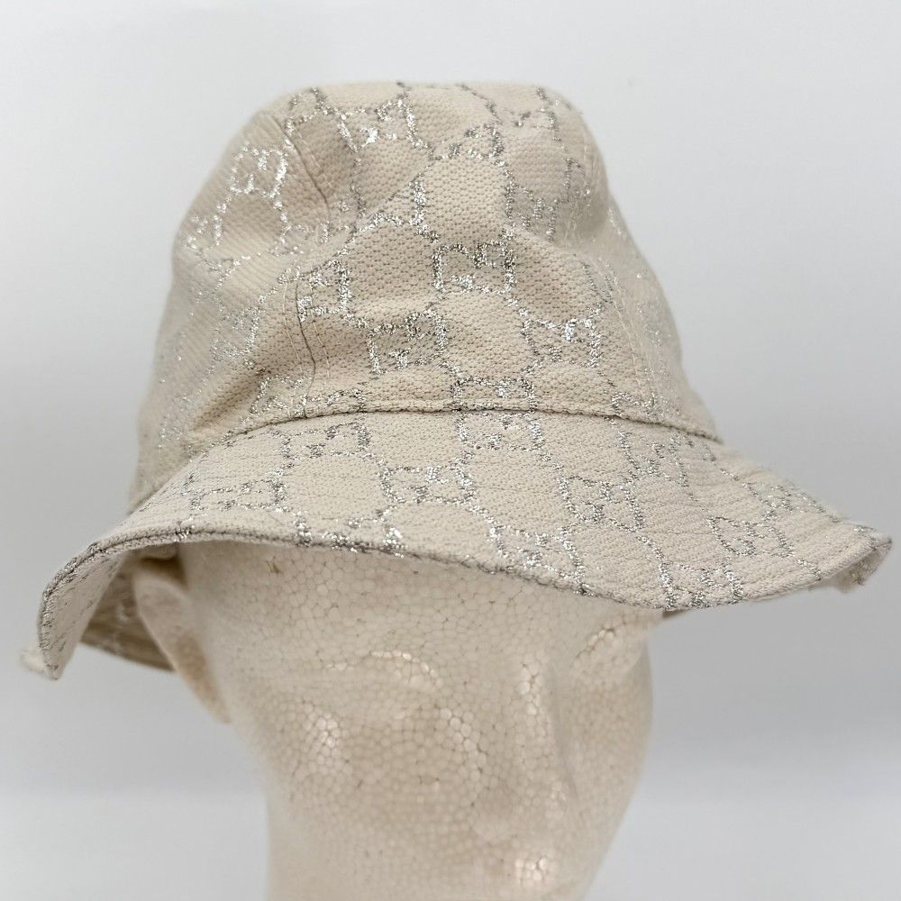 Gucci Hat GG Lame Bucket Hat M All Over Pattern Hat Wool Nylon Metallic Fiber — view 2