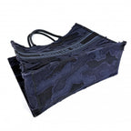 Dior Tote Shoulder Book Handbag Resort Collection Camouflage Canvas Navy — view 3