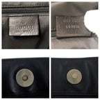 Gucci Bamboo Black Gunmetal Leather 001 Shoulder Bag — view 4