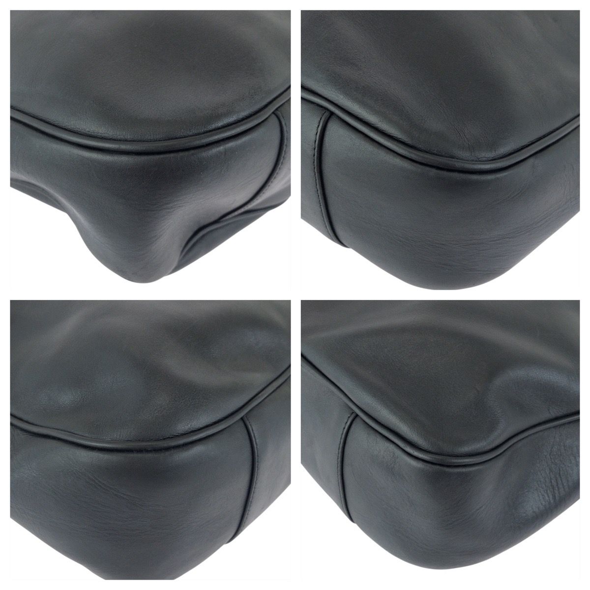 Gucci Bamboo Black Gunmetal Leather 001 Shoulder Bag — view 3