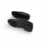Hermes Destin Loafers Leather Shoes Black Silver Kelly Moccasins — view 6