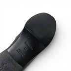 Hermes Destin Loafers Leather Shoes Black Silver Kelly Moccasins — view 8