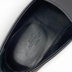 Hermes Destin Loafers Leather Shoes Black Silver Kelly Moccasins — view 7