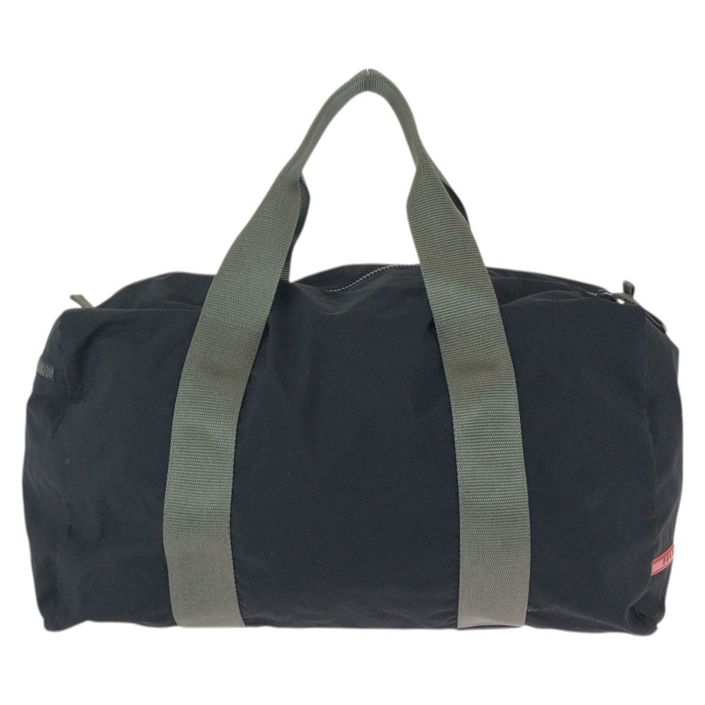 Prada Sports Black Gray Silver Polyester Polyurethane Boston Bag — view 2