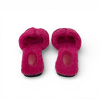 Hermes Oran Sandals Shoes Shearling Pink Flat Mule Boa — view 5