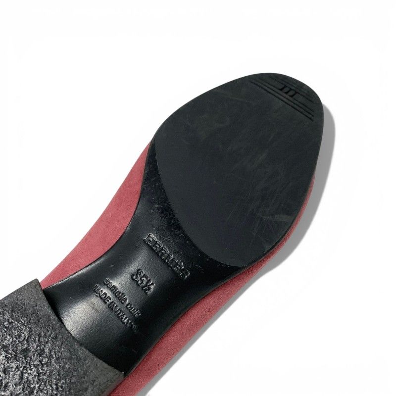 Hermes Loafers Leather Shoes Suede Pink Hhardware Moccasins Flat — view 8