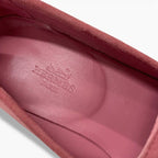 Hermes Loafers Leather Shoes Suede Pink Hhardware Moccasins Flat — view 7