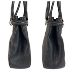 Gucci Black GG Canvas Leather Tote Shoulder Bag — view 7