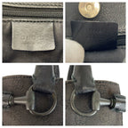 Gucci Black GG Canvas Leather Tote Shoulder Bag — view 4