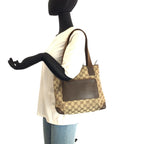 Gucci Brown Beige GG Canvas Leather 019 Tote Shoulder Bag — view 7