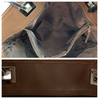 Gucci Beige Brown Silver GG Canvas Leather Tote Shoulder Bag — view 5
