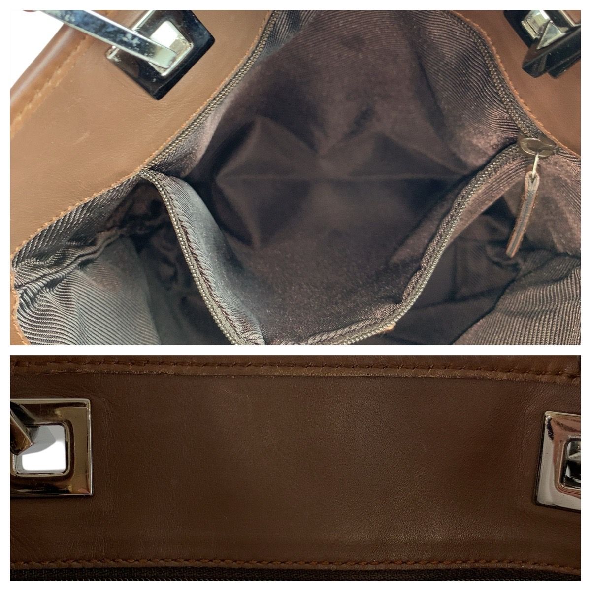 Gucci Beige Brown Silver GG Canvas Leather Tote Shoulder Bag — view 5