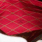 Louis Vuitton Monogram Pochette Weekend Shoulder Bag Brown Red Leather — view 7