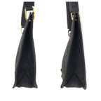 Gucci Black Gold GG Canvas Leather Shoulder Bag — view 8