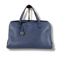 Gucci Handbag Leather Blue Tote with Interlocking Charm