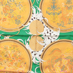 Hermes Carre 90 Silk Legende Brodee Embroidered Legend Scarf Green 90 — view 6