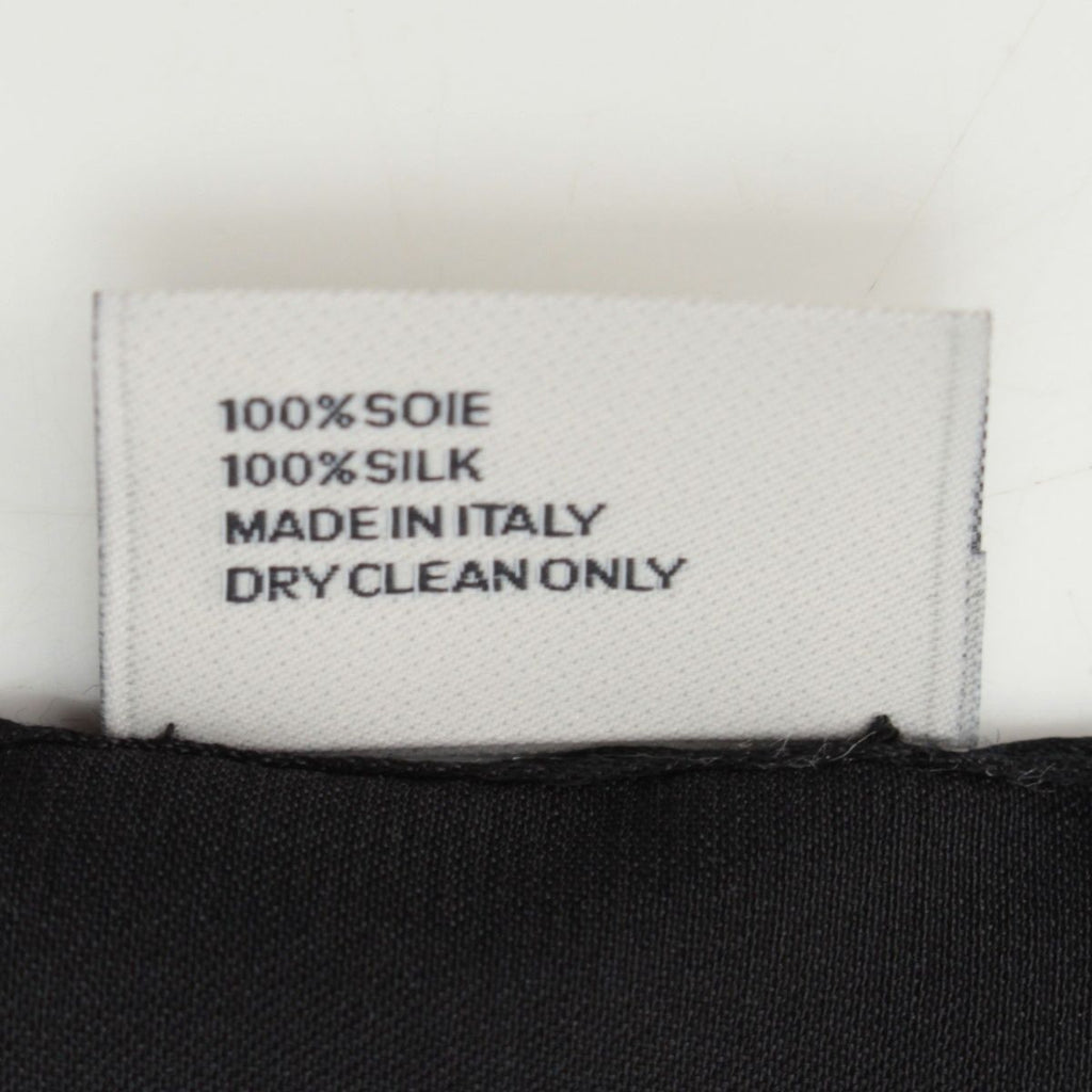 Celine Silk Triomphe Logo Large Scarf Black White — view 9