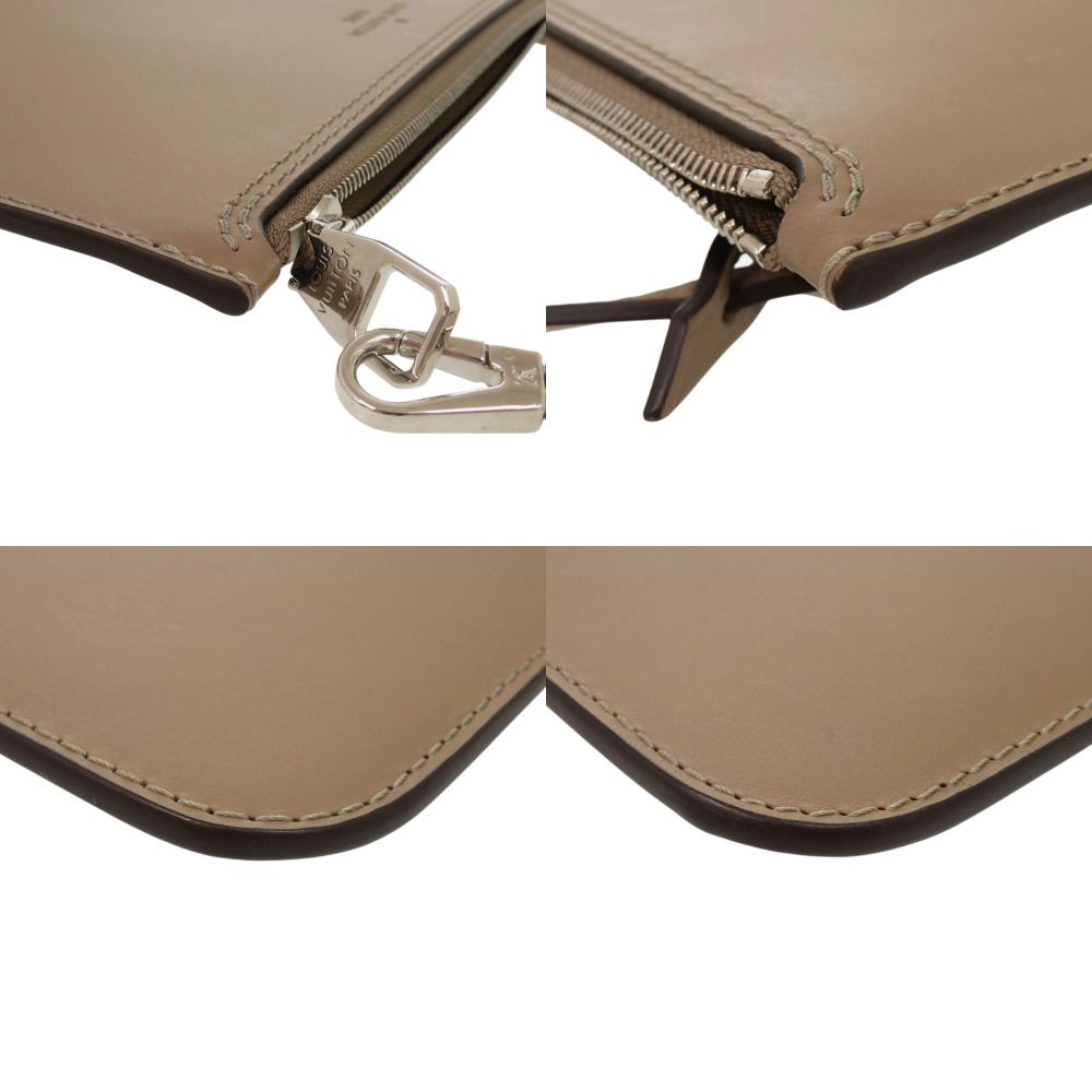 Louis Vuitton Hina MM Pouch Leather Brown — view 3