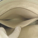 Prada Triangle Logo Plato Tote Silver Saffiano Leather White Shoulder Bag — view 6