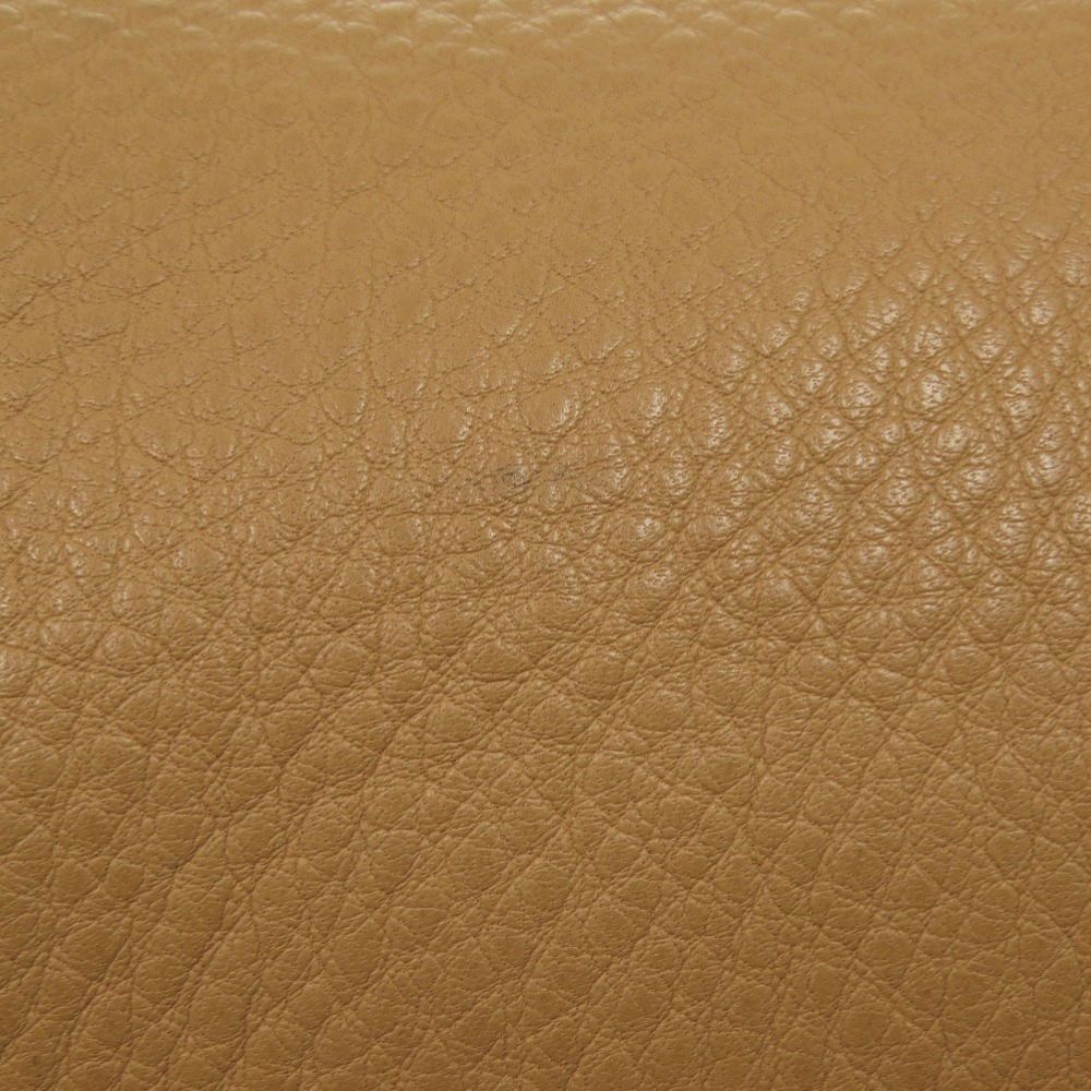 Prada Vitello Daino Gold Leather Brown Tote Shoulder Bag — view 7