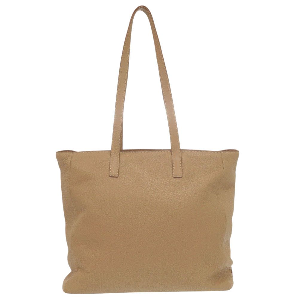 Prada Vitello Daino Gold Leather Brown Tote Shoulder Bag — view 2