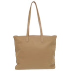 Prada Vitello Daino Gold Leather Brown Tote Shoulder Bag — view 2