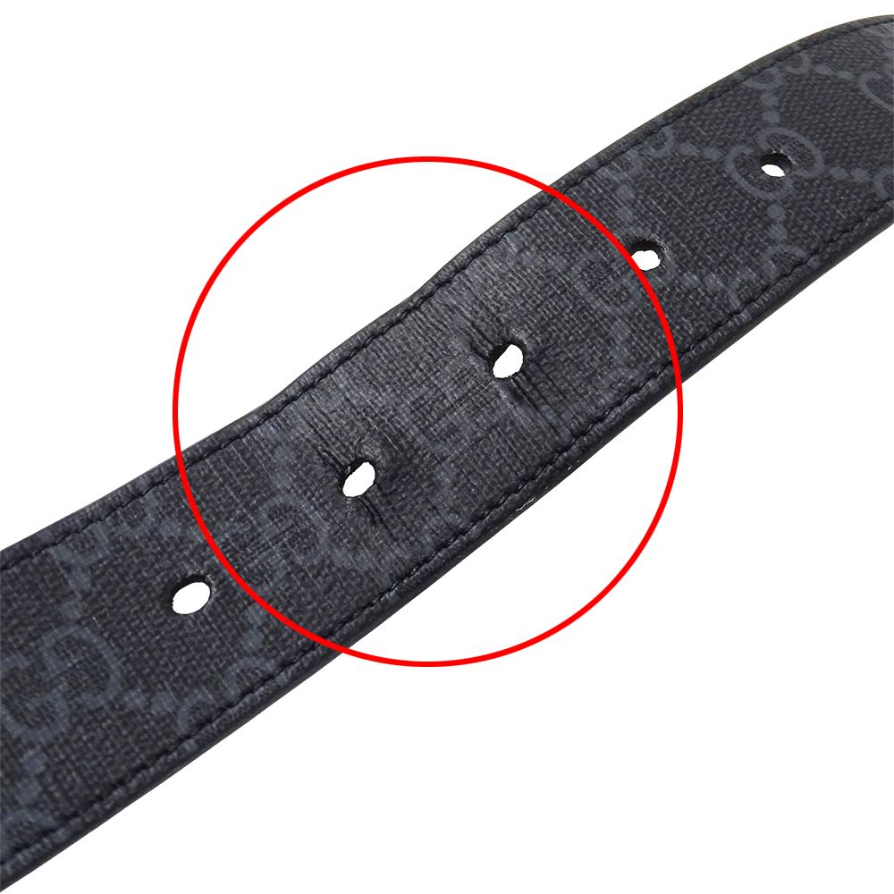 Gucci Belt Interlocking GG Supreme Leather Black Cool — view 6