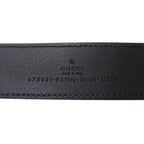 Gucci Belt Interlocking GG Supreme Leather Black Cool — view 5