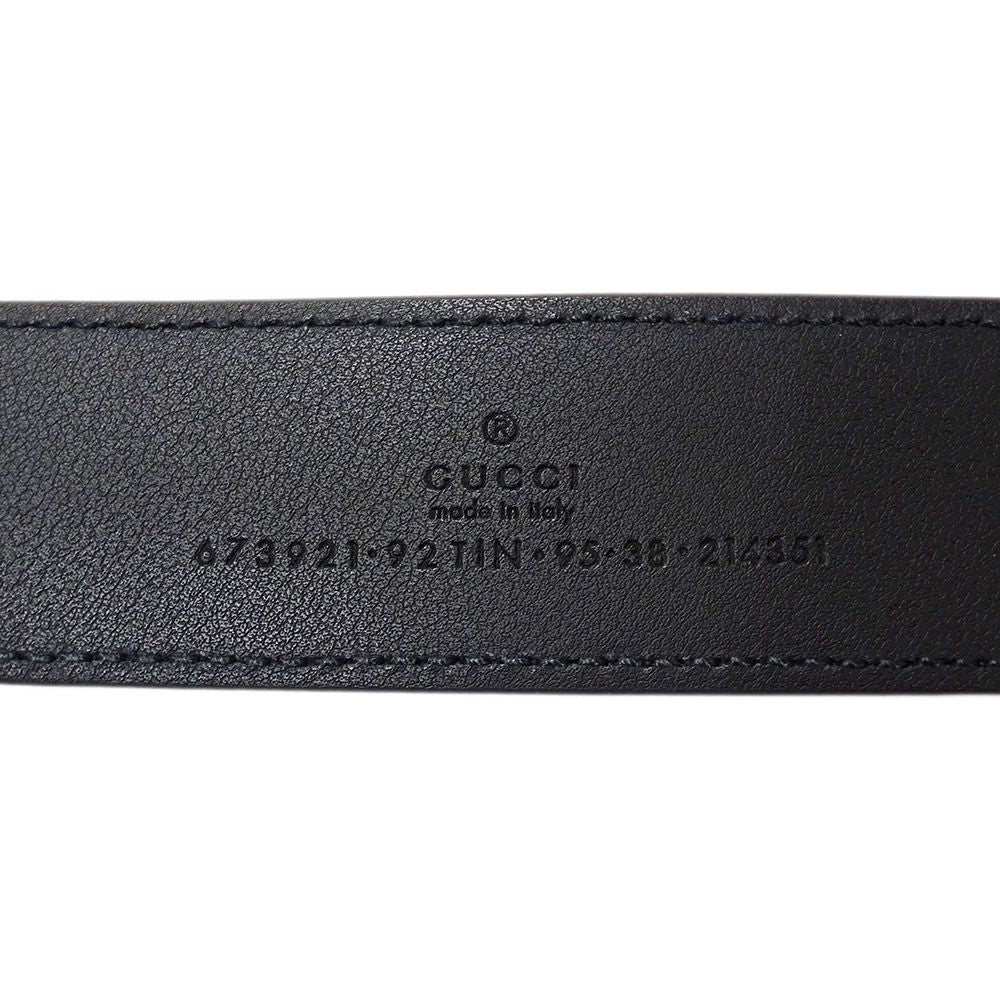 Gucci Belt Interlocking GG Supreme Leather Black Cool — view 5