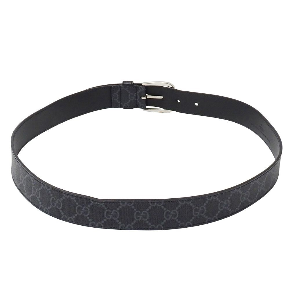Gucci Belt Interlocking GG Supreme Leather Black Cool — view 3