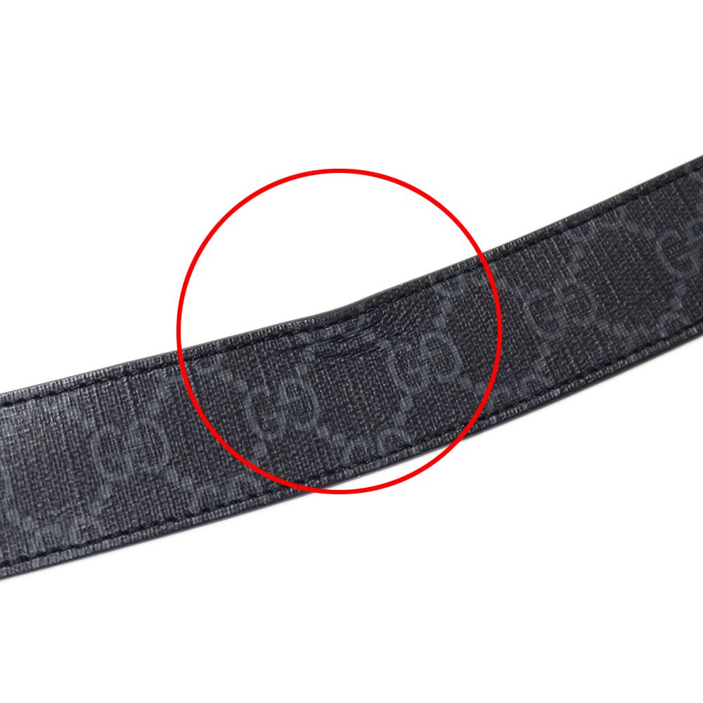 Gucci Belt Interlocking GG Supreme Leather Black Cool — view 7
