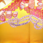 Hermes Carre 90 Grands Fonds Deep Sea Silk Scarf Yellow — view 3