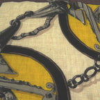 Hermes Carre 140 L'instruction du Roy Imperial Silk Cashmere Scarf Brown — view 6