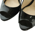 Prada Sandals Sling Bag Enamel 36 Black — view 3