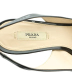 Prada Sandals Sling Bag Enamel 36 Black — view 8