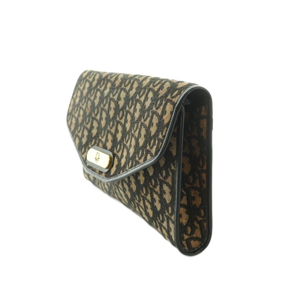 Dior Clutch Party Trotter Pattern Beige Black — view 3