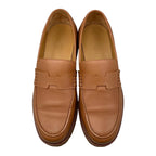 Hermes Loafers Moccasins 37 Leather Gold Brown — view 5