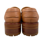 Hermes Loafers Moccasins 37 Leather Gold Brown — view 4