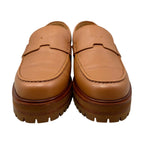 Hermes Loafers Moccasins 37 Leather Gold Brown — view 3