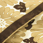 Fendi Large Scarf Shawl Floral Logo Silk Brown — view 7