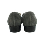 Hermes Chaine D'ancre Loafers Moccasin Suede Leather 37 Gray — view 5