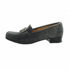 Hermes Chaine D'ancre Loafers Moccasin Suede Leather 37 Gray — view 2