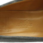 Hermes Chaine D'ancre Loafers Moccasin Suede Leather 37 Gray — view 7
