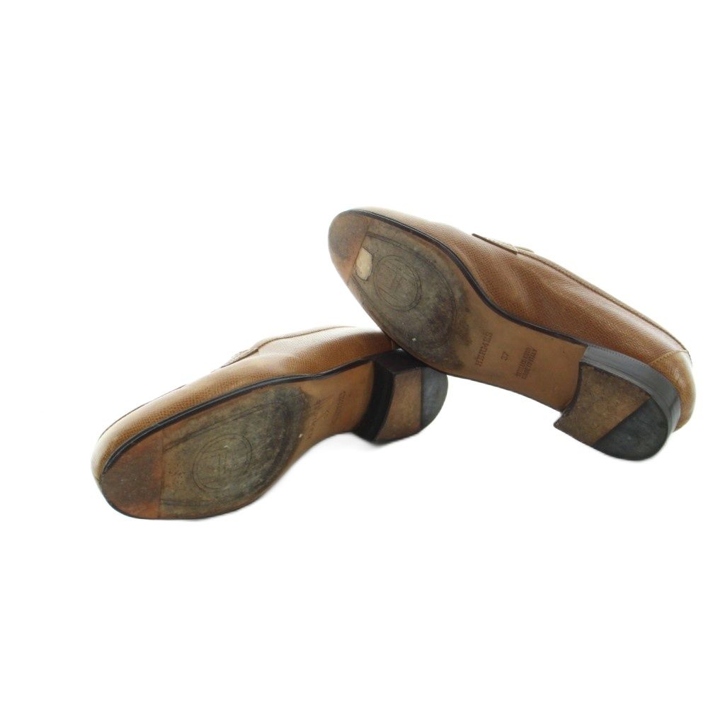 Hermes Chaine D'ancre Loafers Moccasins Leather 37 Brown White — view 6