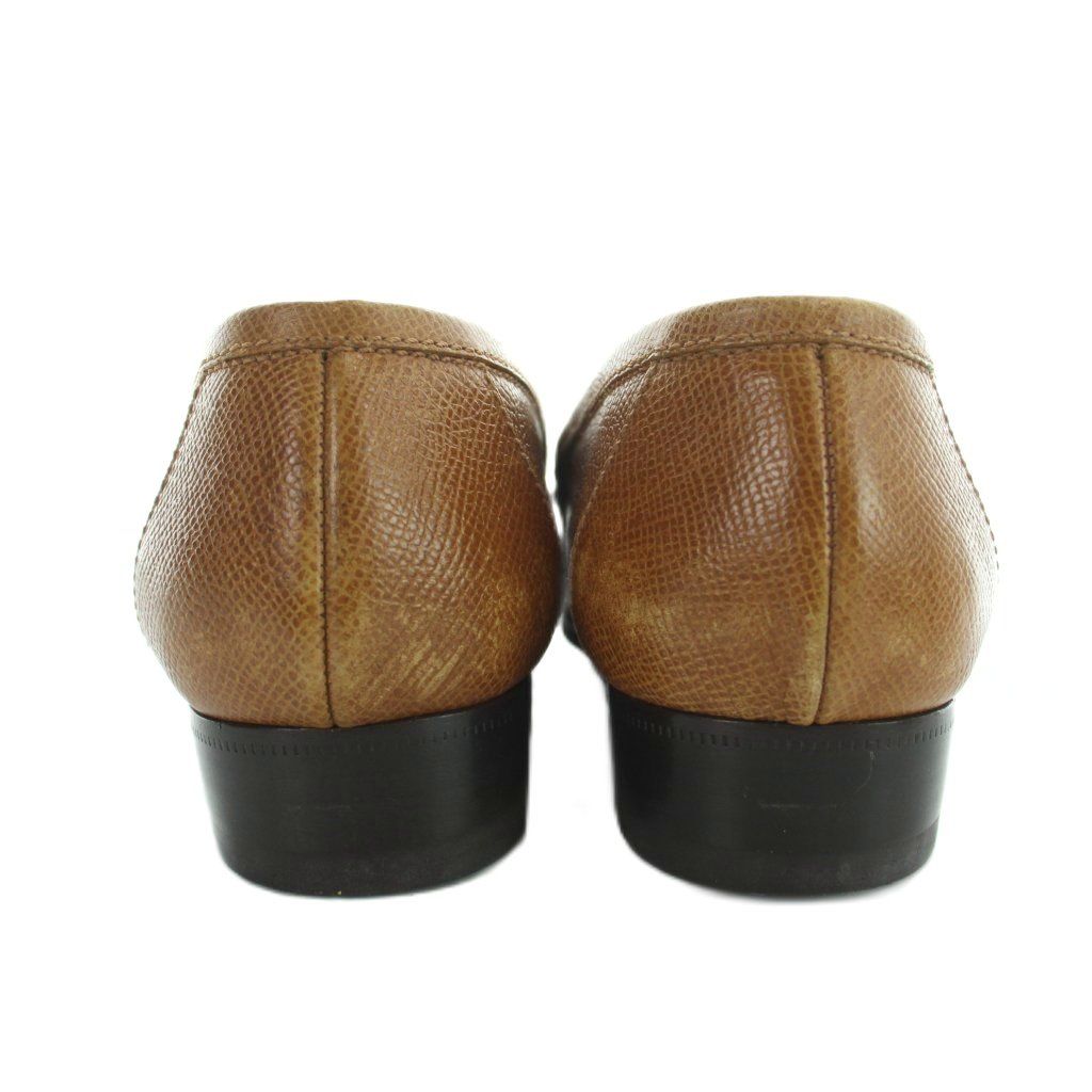 Hermes Chaine D'ancre Loafers Moccasins Leather 37 Brown White — view 5