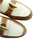 Hermes Chaine D'ancre Loafers Moccasins Leather 37 Brown White — view 3
